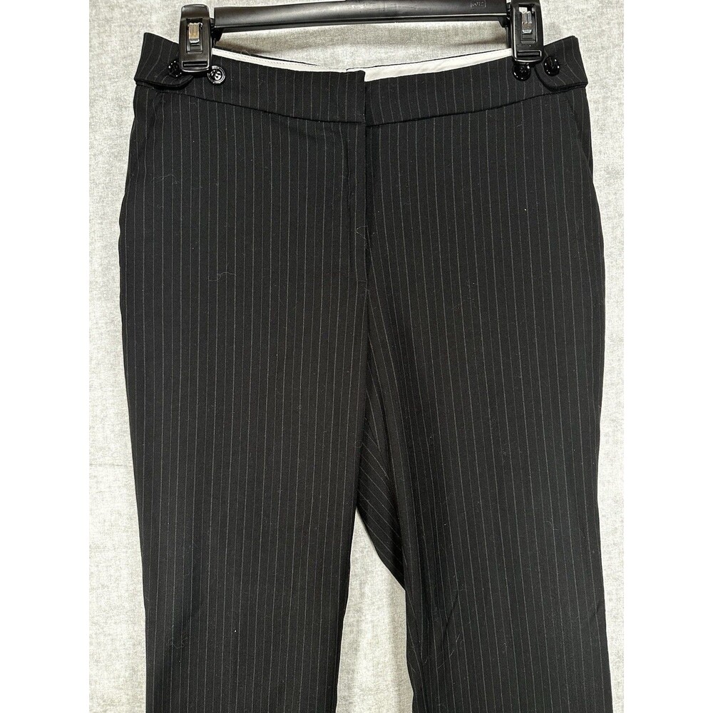 H&M Women's Slacks Black Pinstripe Work Pants Size 6